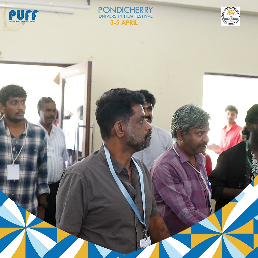 Director Jeo Baby graces the Pondicherry University Film Festival with his presence.#pufilmfest (1)